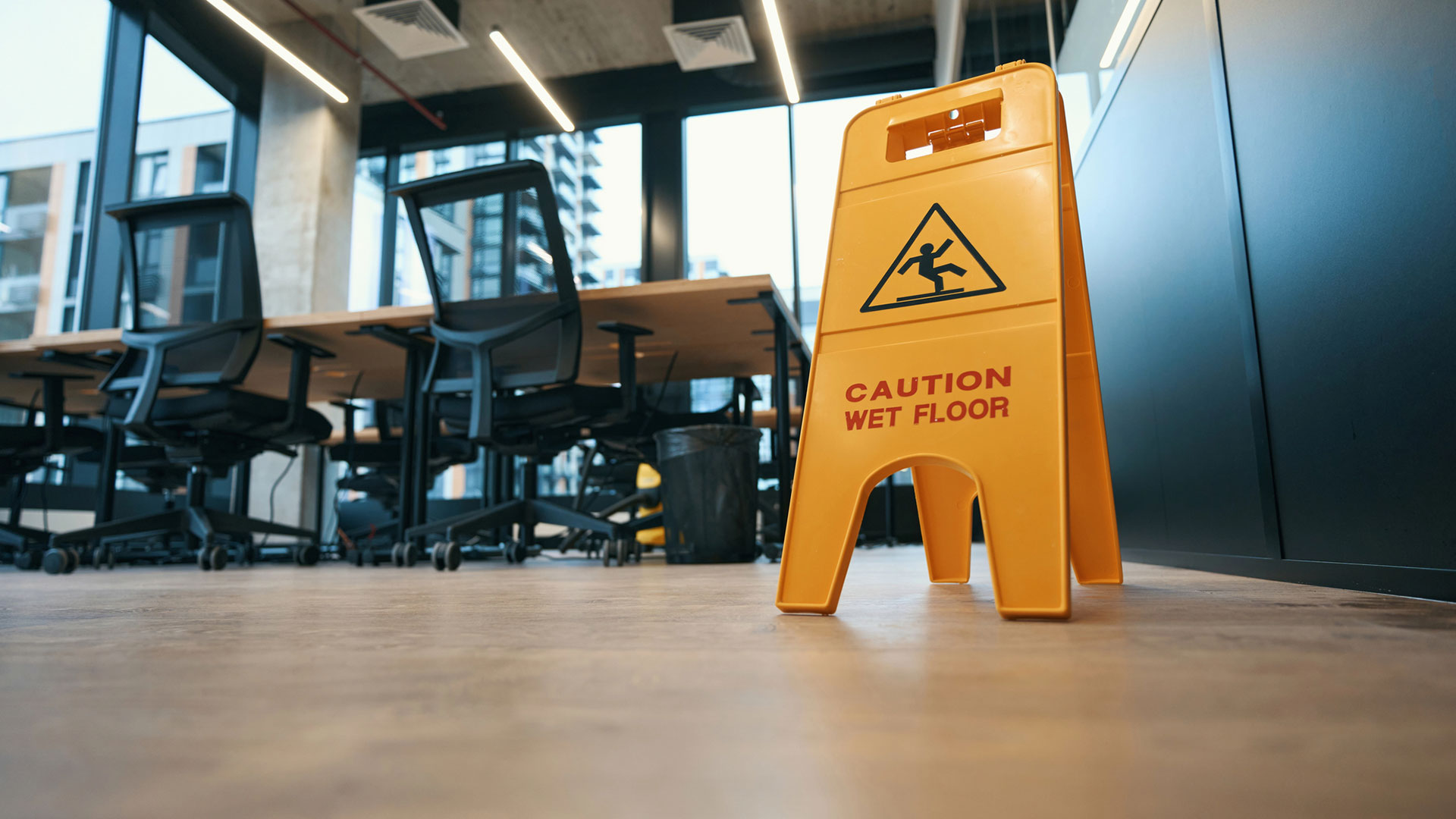 Janitor sign for janitorial services in Arnold, MO